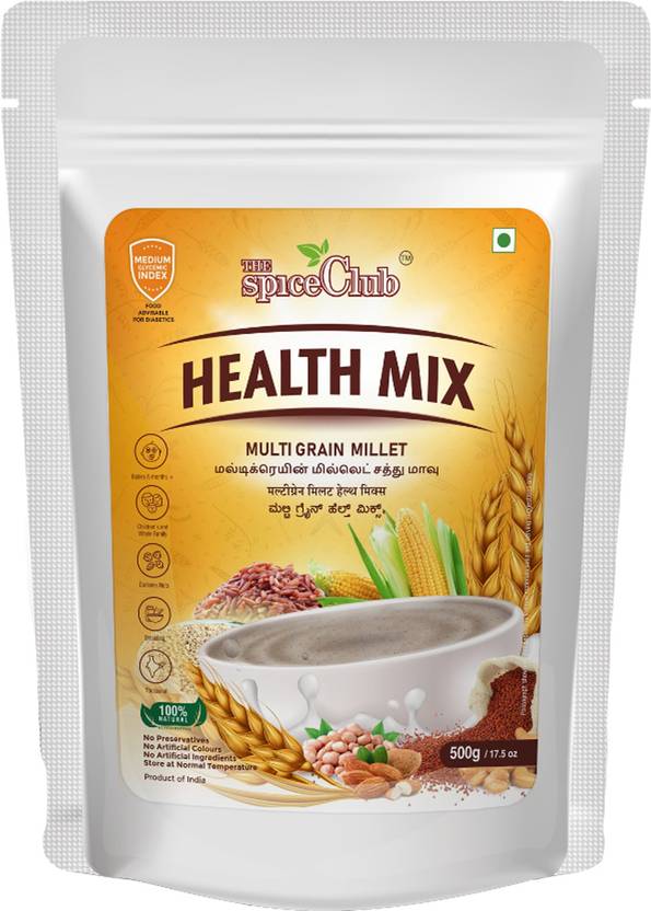 The Spice Club Multi Grain Millet Health Mix 500 Grams (100 Natural
