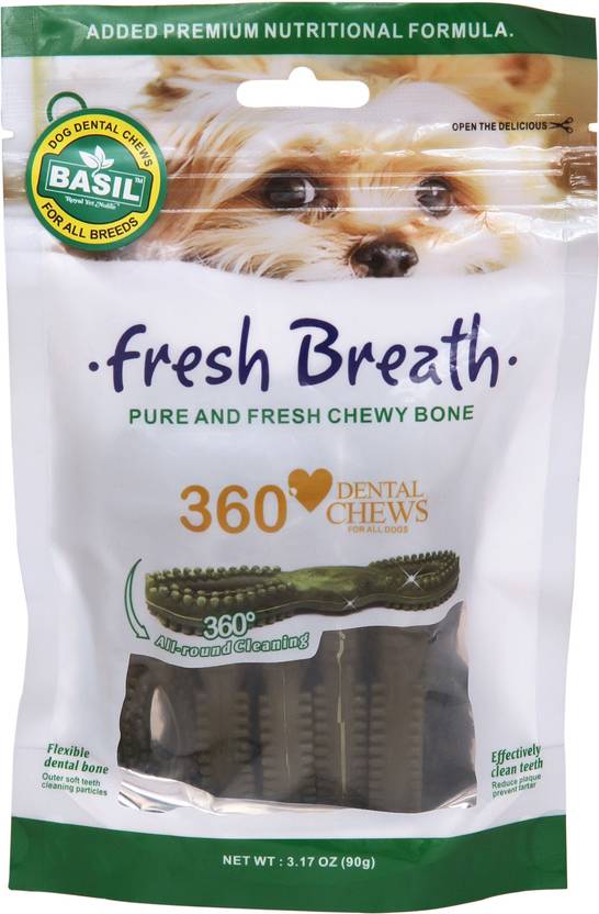 BASIL Fresh Breath Dental Dog Chew Bone Mint Dog Treat Price in India