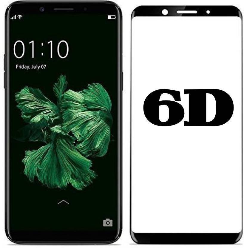 accessories kart Edge To Edge Tempered Glass for OPPO F5 ( Black) 6D GLASS OG (Pack of 1)