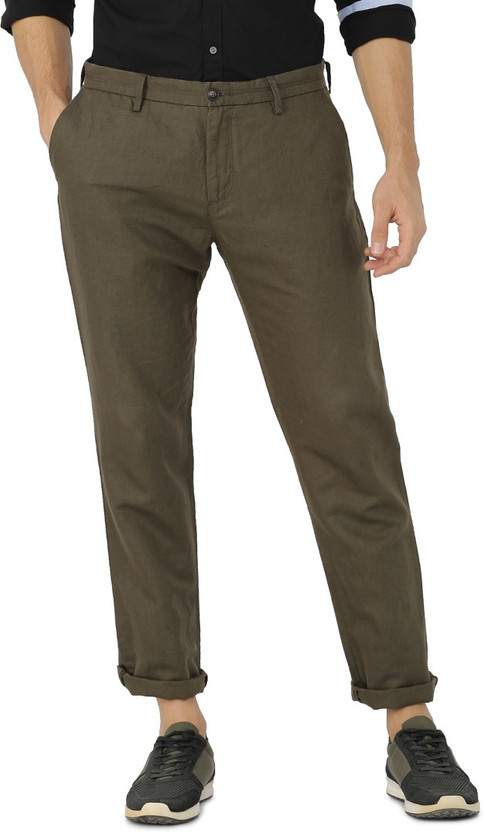 RARE RABBIT Slim Fit Men Dark Green 