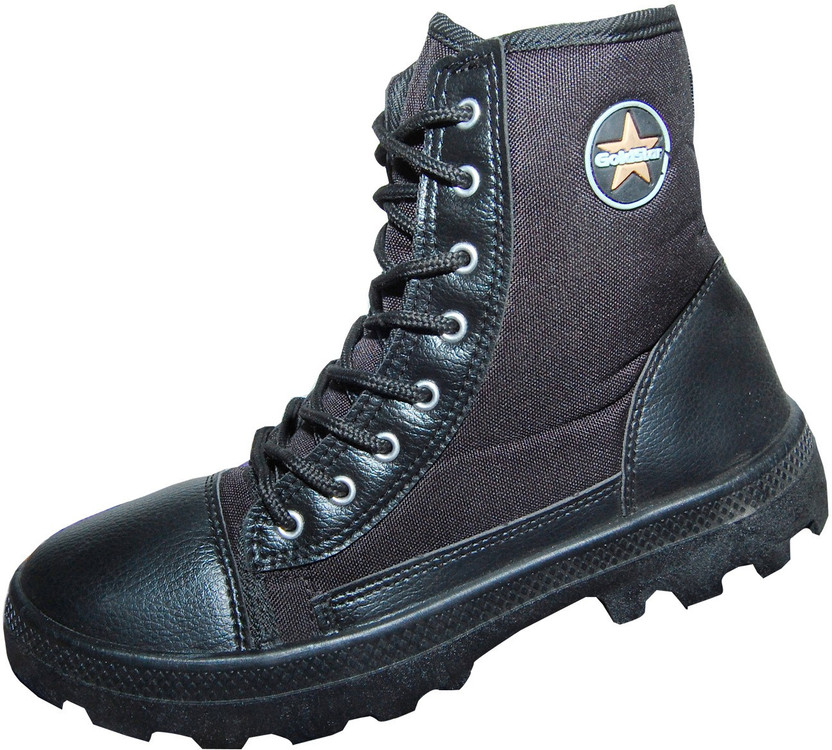 GOLDSTAR Triqer Black Boots For Men 