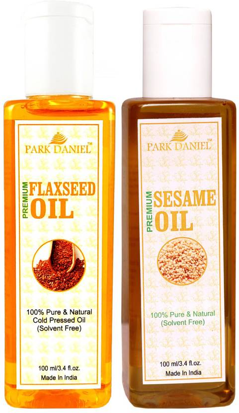 Park Daniel Premium Flaxseed Oil And Sesame Oil Combo Of 2 Bottles