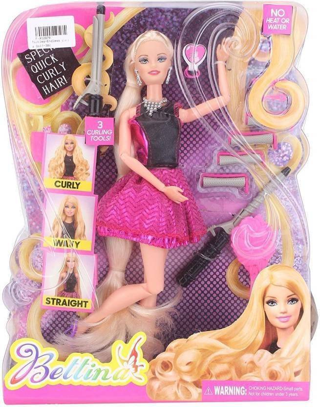 Saisan Hairtastic Endless Curls Doll Toy With Different Ways