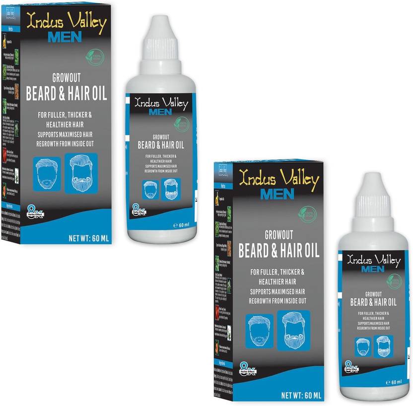 Indus Valley Men S Beard Hair Regrowth Oil Twin Pack For