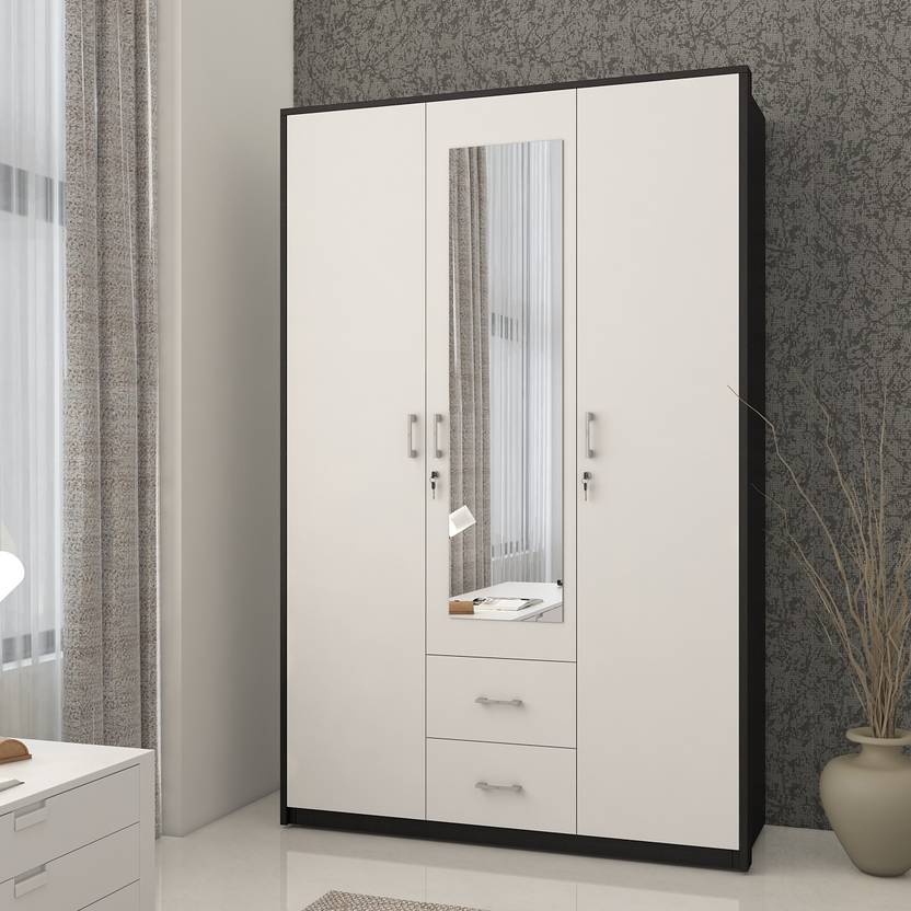 Spacewood Dew Engineered Wood 3 Door Wardrobe