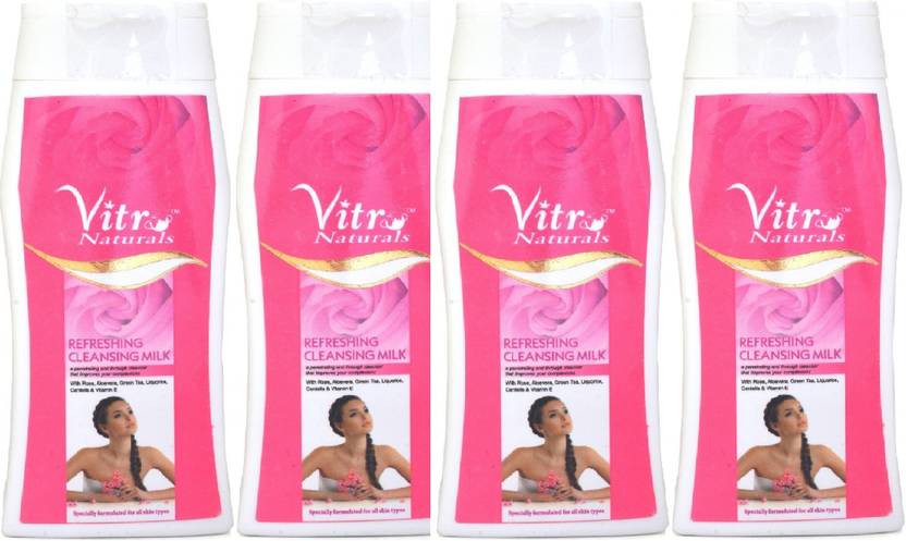 Vitro Naturals Refreshing Cleansing Milk 100 Ml Pack Of 4