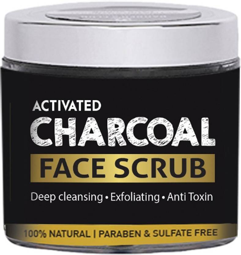 BARBER'S CLUB Activated Charcoal Face Scrub (100 Natural & Organic