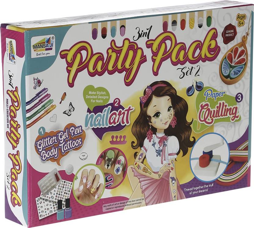 Mansaji 3 In 1 Combo Pack Paper Quilling Set Stylish Nail Art Set