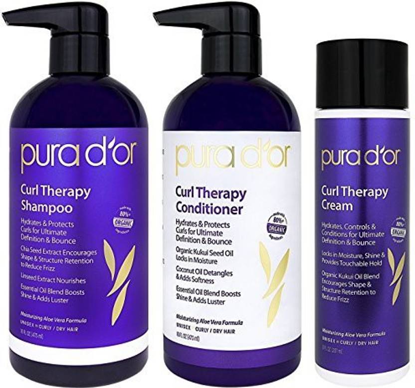 Pura D Or Therapy 3 Piece Set Shampoo Conditioner Styling Cream