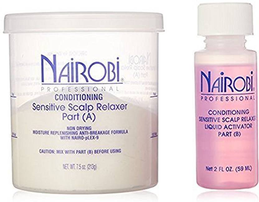 Nairobi Conditioning Sensitive Scalp Hair Relaxer Kit 4 Count