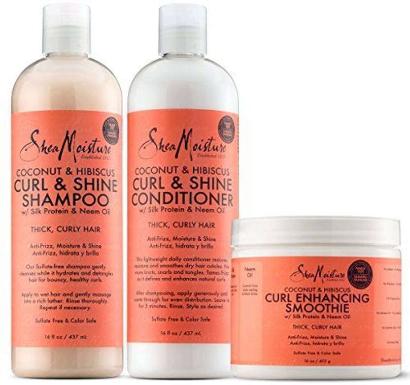 Shea Moisture Coconut Hibiscus Family Size Combo Set Includes