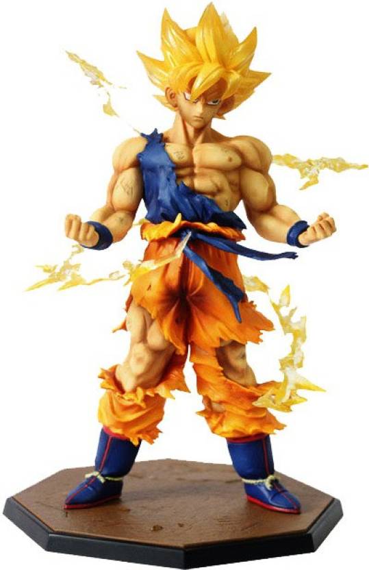Imodish Dragon Ball Z Dbz Super Saiyan Goku Ssg Action Figure With Stand