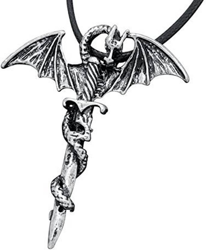 Generic Veuer Neck Chain Men S Stainless Steel Dragon Sword