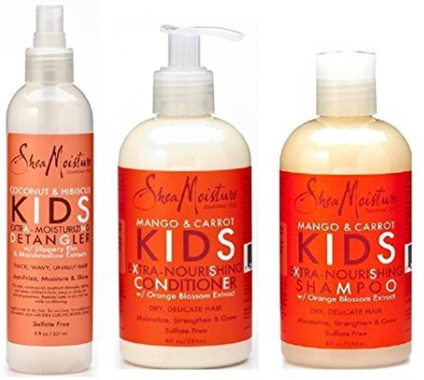 Shea Moisture Kids Hair Care Combination Pack Includes Mango
