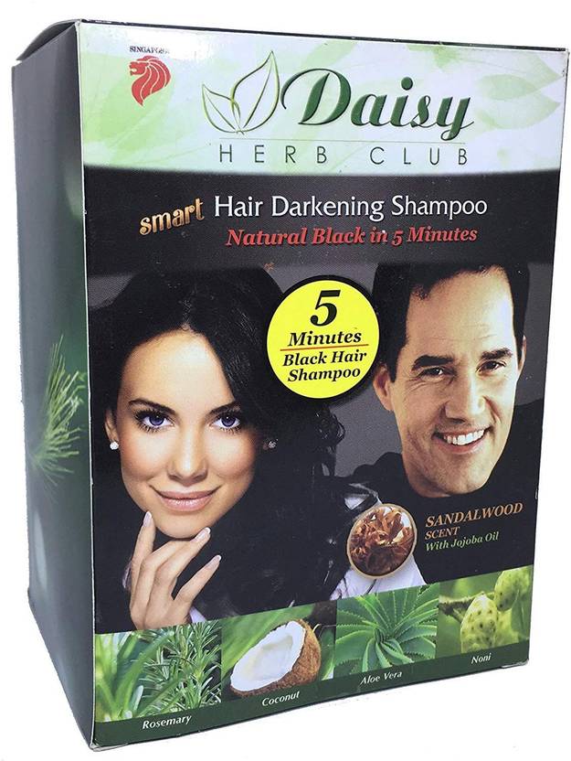 Daisy Herb Club Smart Hair darkening Shampoo (10 packs) , Black Price