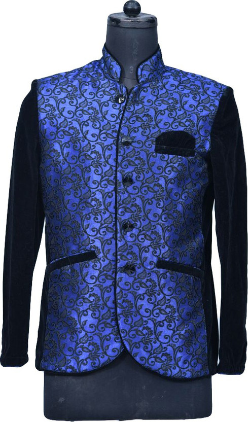 printed half blazer