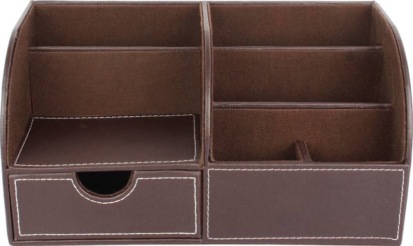 Flipkart Com Fabbity 6 Compartments Faux Leather Desk Organizer