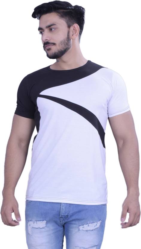 Cobio Man Solid Men S Round Neck Multicolor T Shirt Buy White