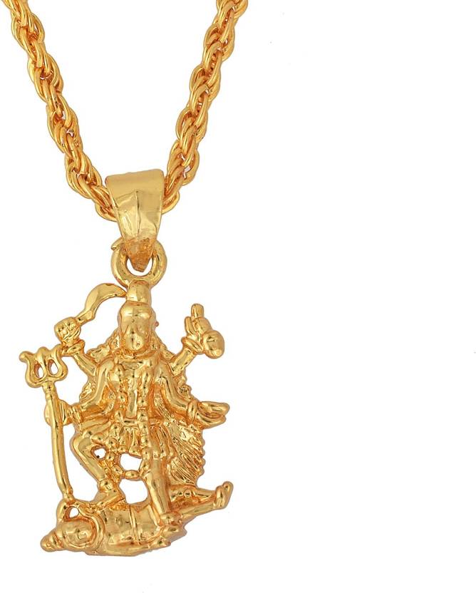 memoir gold plated maa durga maa kaali maa chandi chain pendant