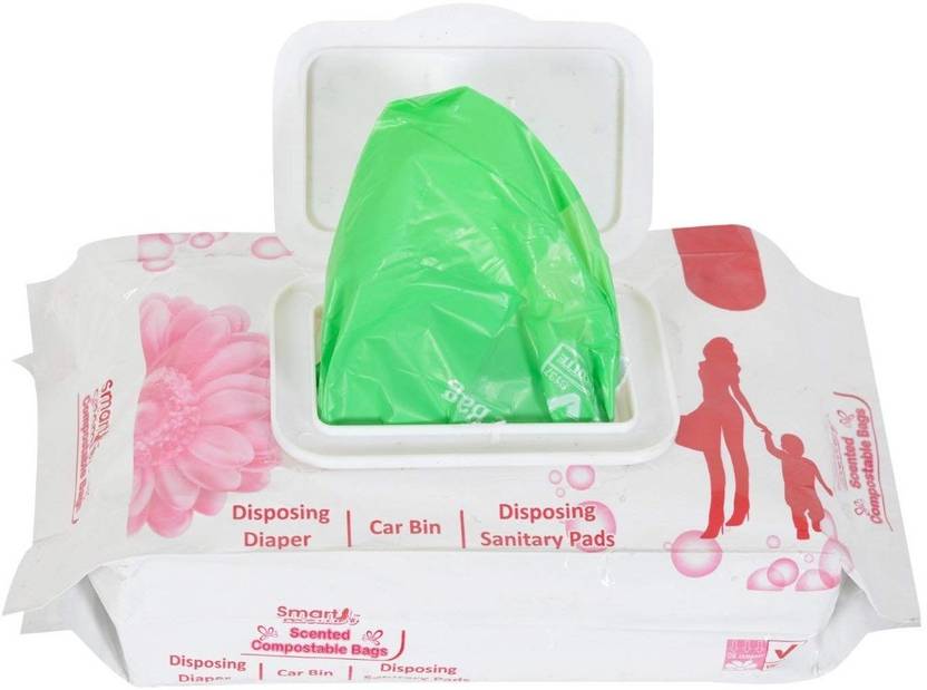 Smartcraft Disposable Diaper Bags Eco Friendly 100 Bio Degradable Smartcraft Disposable Diaper Bags Eco Friendly 100 Bio Degradable Scented