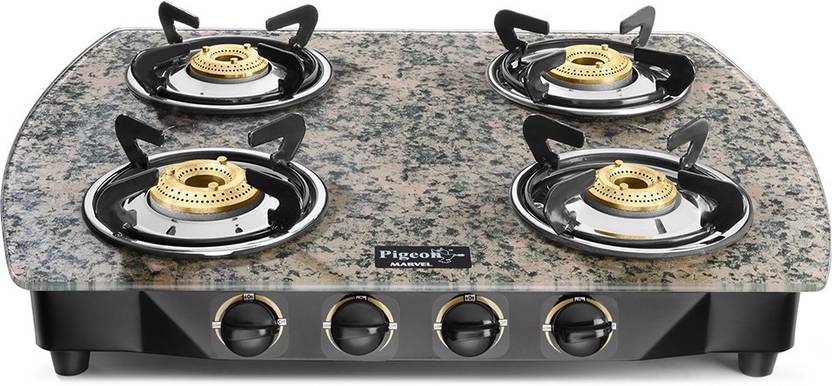 Pigeon Spark Marvel Green Full Size 4 Burner Gas Stove Brmanual Gas Stove Pigeon Spark Marvel Green Full Size 4 Burner Gas Stove Brmanual Gas Stove