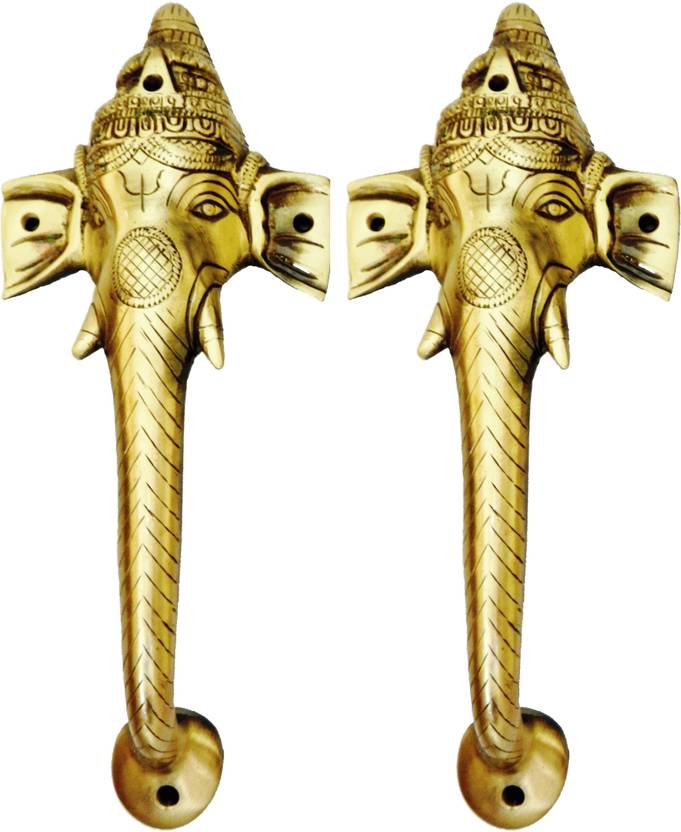 Brass Collection Door Handle Of Ganesha Face Brass Door Pull Price