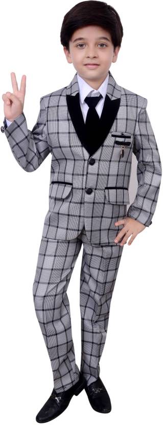 Arshia Fashions Coat, Pant, Shirt, Tie Checkered Boys Suit - Buy Arshia  Fashions Coat, Pant, Shirt, Tie Checkered Boys Suit Online at Best Prices  in India 