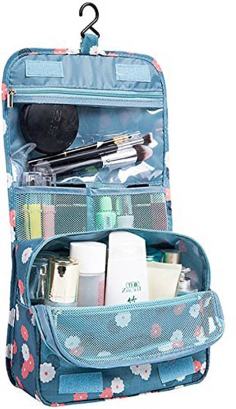 Seajol Travel Toiletry Bag Organizer And Dopp Kit Hanging Blue