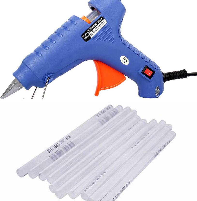 Wadro Blue 60W With 9 White Sticks High Temperature Corded Glue Gun