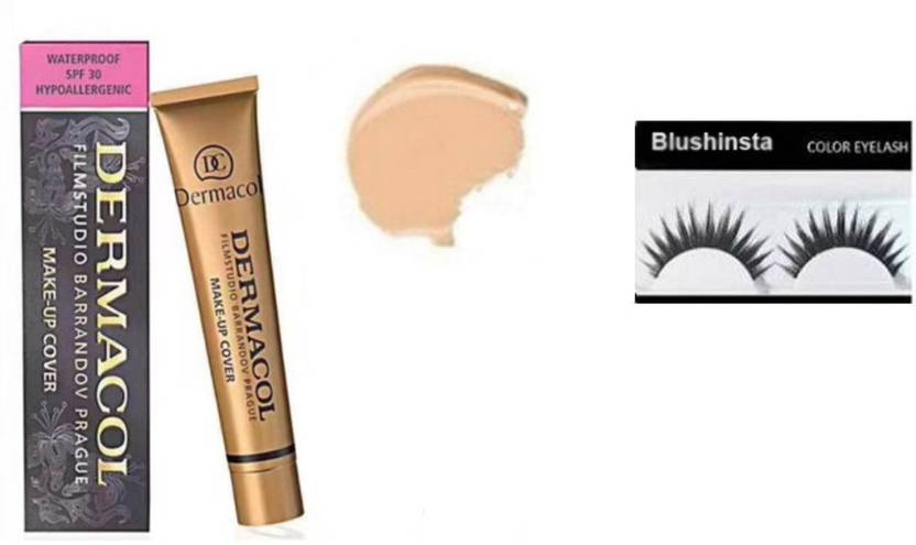 Blushinsta Dermacol Makeup Cover Foundation Eyelashes Set Of 2