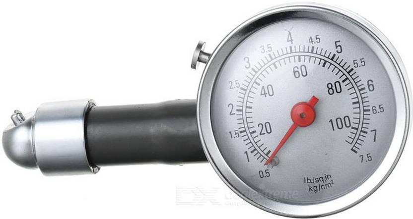 Rhonnium Analog Tire Pressure Gauge Taupe Black Universal Car