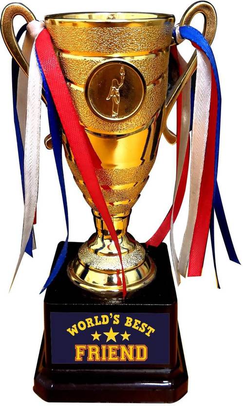 giftsmate friendship day gifts trophy for friend worlds best friend