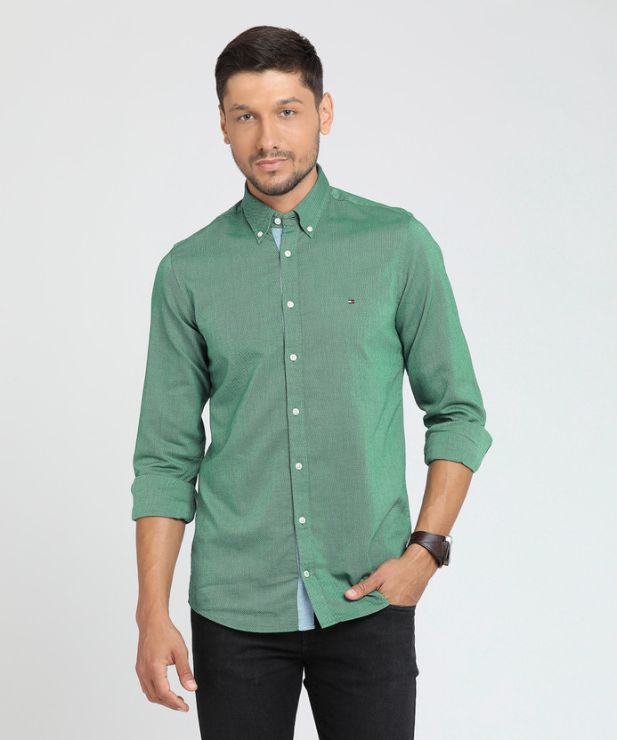 Tommy green shirt clearance