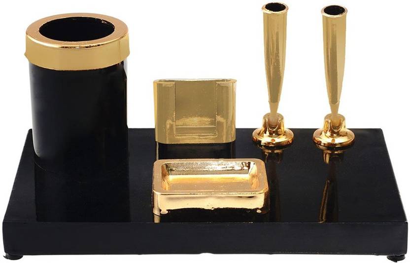 VR Creatives 3 Compartments Plasstic Pen Holder, Tabel