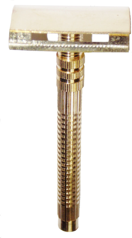KONIT Pack Of 1 Double Edge Brass Shaving Razor With Designer Handle, Men & Women