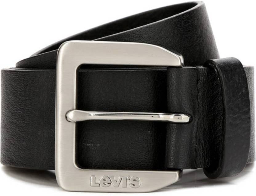 LEVI'S Men Casual Black Genuine Leather Belt Black - Price in India |  