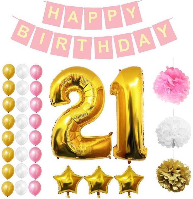 Theme My Party Pack Of Birthday Decoration For 21st Birthday