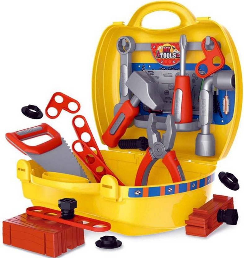 Wishkart 25 Pcs Dream Engineering Tool Kit Suitcase Set Toy For