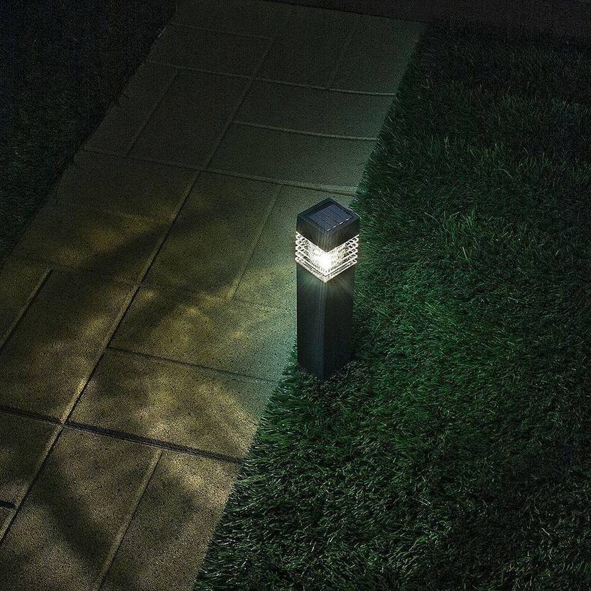 Bulfyss Solar Powered Square Bollard Pathway Decoration