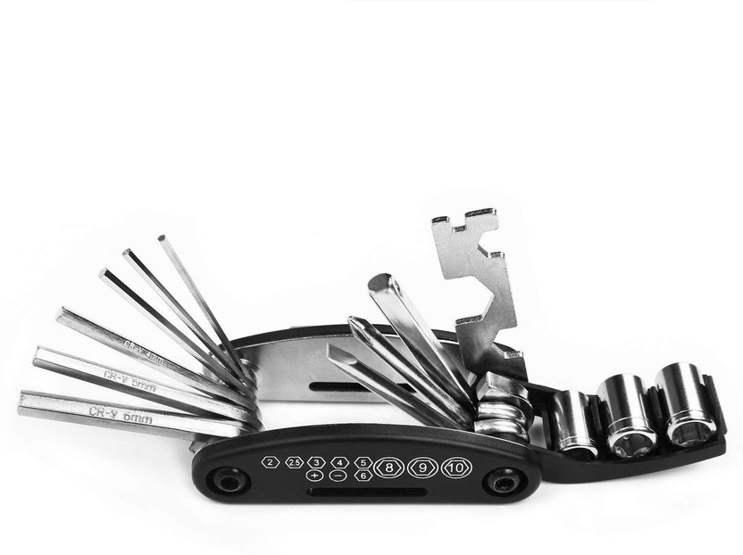 Bicycle Repair Hand Tool Bike Pocket Multi Function Wrench Folding Tool 15 in 1