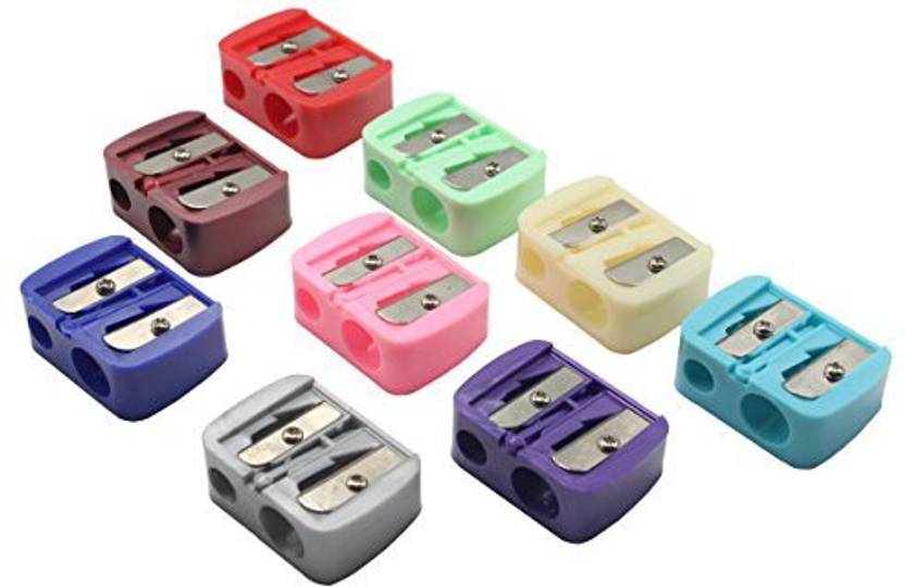 Generic 12 Pcs Bulk Dual Holes Makeup Pencil Sharpeners Manual