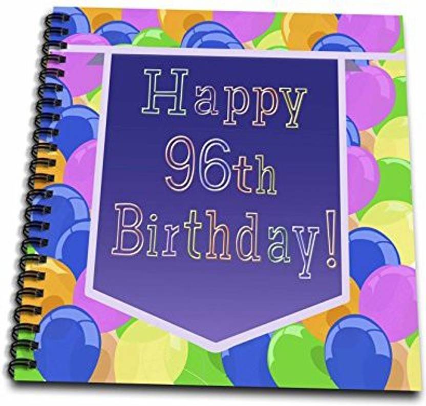 3drose Db 174860 1 Balloons With Purple Banner Happy 96th Birthday