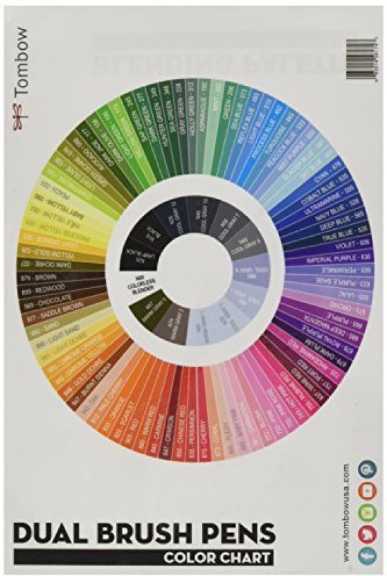 Tombow Dual Brush Pen Blank Color Chart