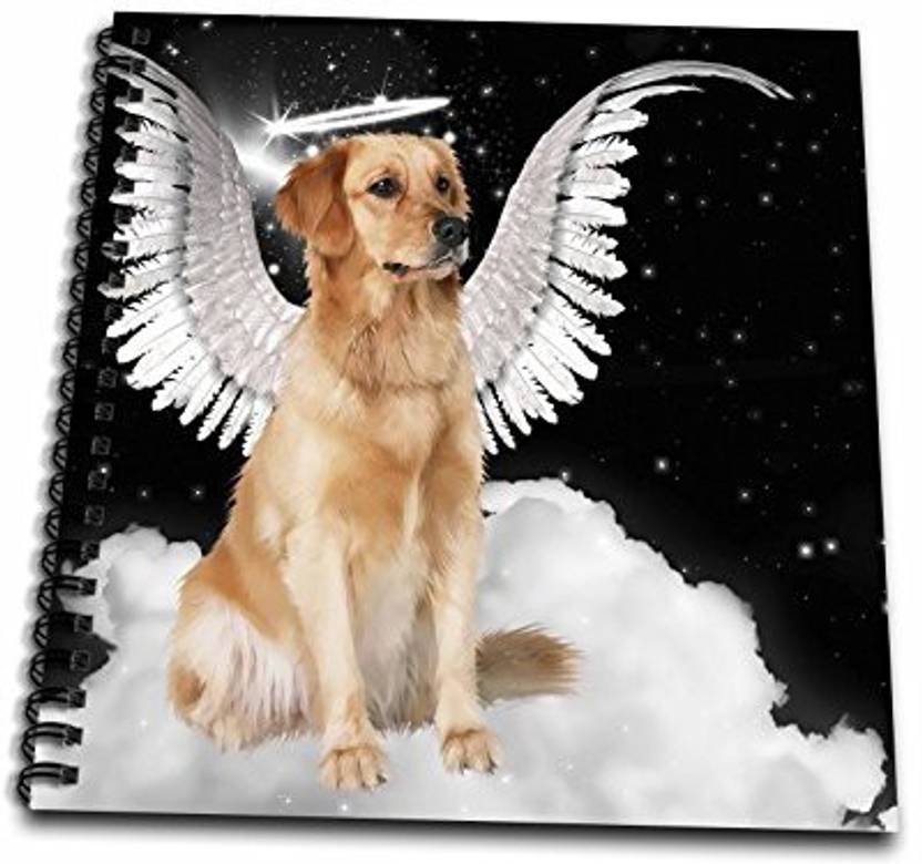golden retriever angel statue