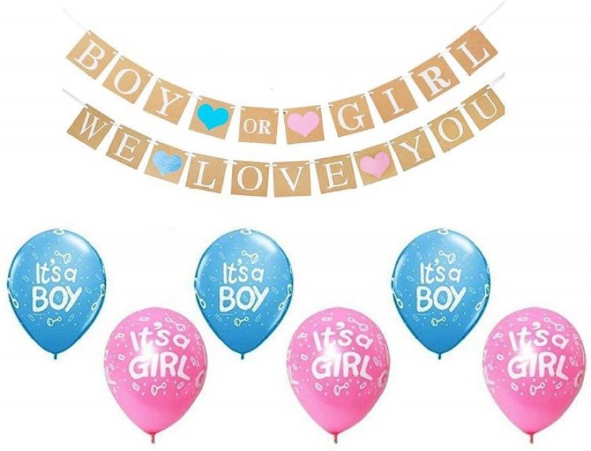Theme My Party Baby Shower Banners With Latex Balloons Price In