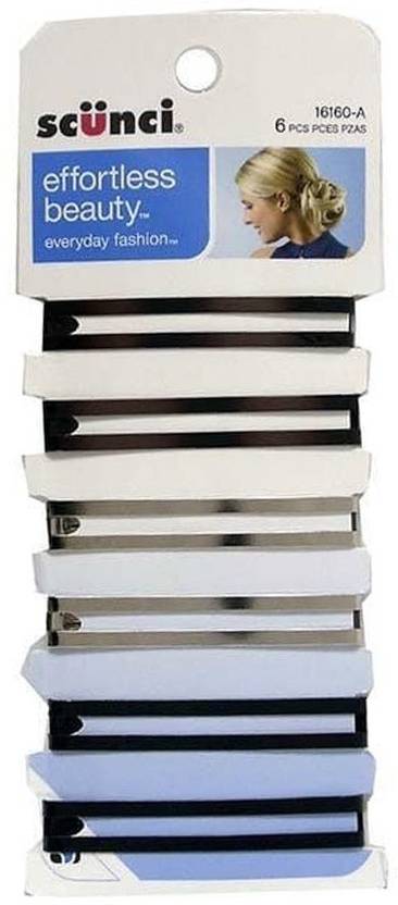 Scunci Hair Barrette 6 Pk 2 3 8 Open Center Super G Hair Clip