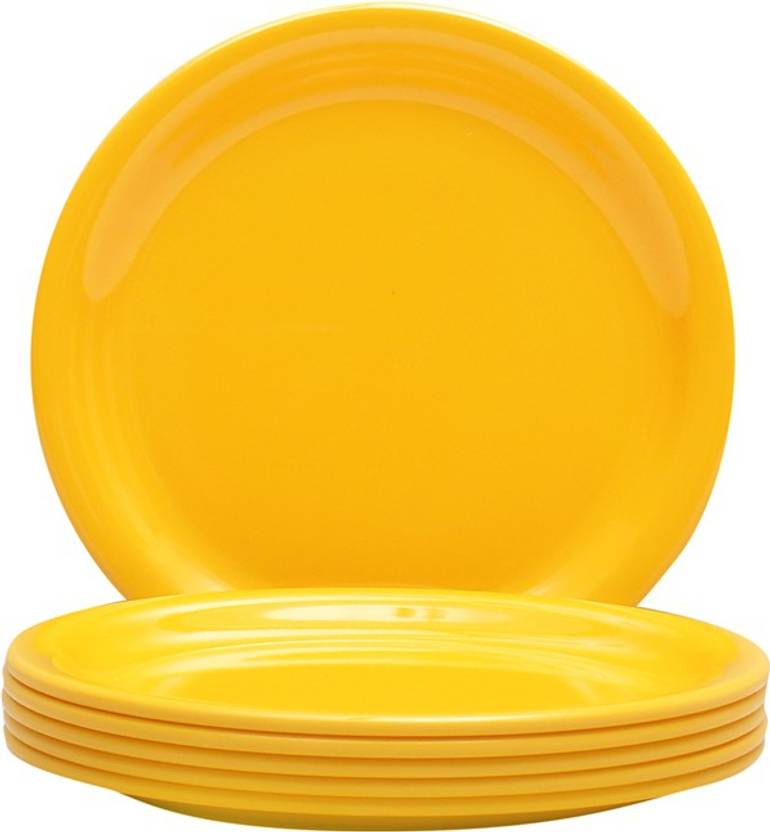 Servewell Yellow Melamine Side/ Quarter Plates Quarter Plate Price in
