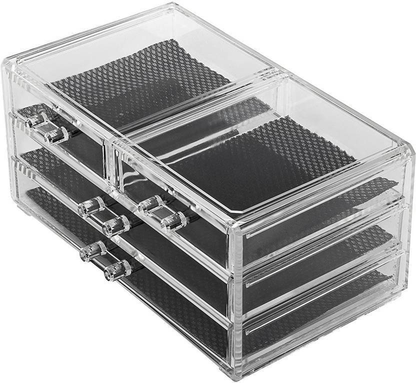Zevora Cosmetic Organizer Makeup Storage Box Lipstick Holder Stand