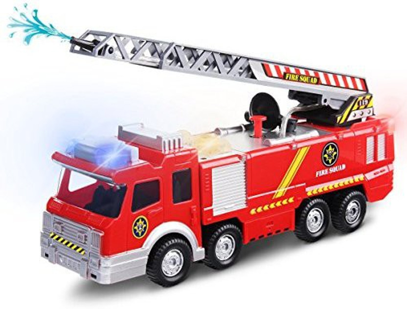 Extendin... Lights and Sirens Sounds Fire Truck Toy Rescue with Shooting Water