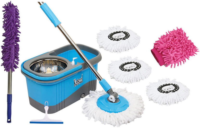 Rinse and Squeeze Expandable Home Kitchen Cleaning Mop available assorted color